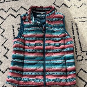 Ariat women’s Teal and Pink Patterned Vest